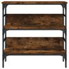 vidaXL Console Table Smoked Oak Engineered wood, Metal