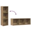 vidaXL Book Cabinet Artisan Oak Engineered Wood Medium Book Cabinet