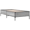 vidaXL Bed Frame Gray Sonoma Engineered Wood Single Bed Frame