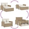 vidaXL Patio Sofa Beige