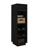 vidaXL Shoe Cabinet Black 11.8x13.4x41.3" Solid Wood Pine