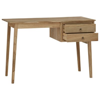 vidaXL Desk with 2 Drawers 43.3"x20.5"x29.5" Solid Wood Teak