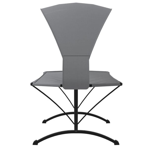 vidaXL Outdoor Lounge Bed Grey Steel Large Outdoor Lounge Bed