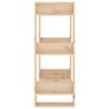 vidaXL Book Cabinet Natural Wood Solid pine wood (untreated) Medium
