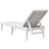 vidaXL Sun Lounger White Polypropylene Medium Multi-Position Backrest