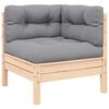 vidaXL Garden Lounge Set Set of 3 Grey cushions