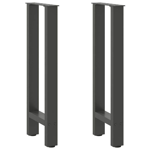 vidaXL Coffee Table Leg Set of 2 Anthracite Powder-coated steel 15 x