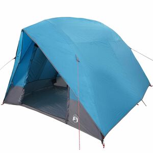 vidaXL Camping Tent with Roof Blue 125.98 x 108.27 x 74.80 in Taffeta