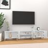 vidaXL TV Cabinet High Gloss White Engineered wood, eucalyptus wood