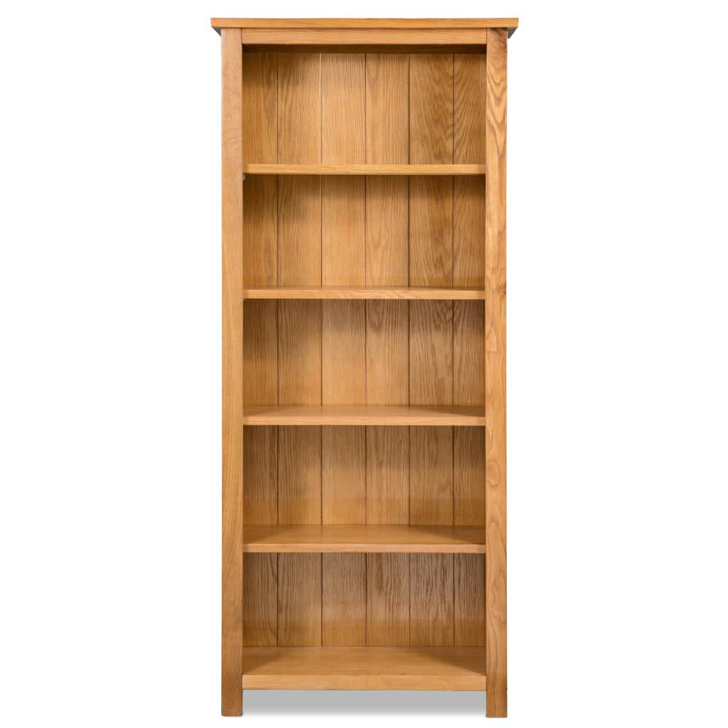 3/5/6-Tier Bookcase Furniture Solid Oak Wood Storage Bookshelf Cabinets Display 