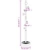 vidaXL Coat Stand White Powder-coated iron, Plastic base with cement