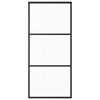 vidaXL Sliding Door with Hardware Set ESG Glass&Aluminium 35.4x80.7"(151009+145262)