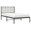 vidaXL Bed Frame Black Steel Twin Bed Frame Rectangular Traditional