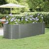 vidaXL Garden Raised Bed Grey Powder-coated steel Large