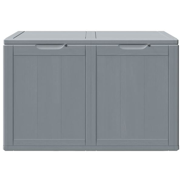 vidaXL Storage Box Grey Polypropylene Large Storage Garden Storage Box