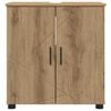 vidaXL Bathroom Cabinet with Door Artisan Oak 24.02 x 13.78 x 25.20 in