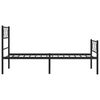 vidaXL Metal Bed Frame Black Powder-coated steel Twin Metal Bed Frame