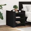vidaXL Bedside Cabinet Black Engineered wood Standard Bedside Cabinet