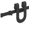 vidaXL Sliding Door Hardware Kit 78.7 " Steel Black