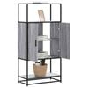 vidaXL Highboard Grey Sonoma Engineered wood and metal Medium Highboard