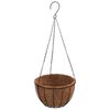 vidaXL Hanging Planter Black Steel 15.7 in x 24.8 in Hanging Planter