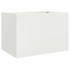 vidaXL Planter White Cold-rolled steel Medium Decorative Inlays