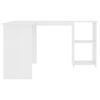 vidaXL Corner Desk White Engineered wood Medium Corner Desk