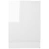 vidaXL Dishwasher Panel High gloss white Engineered Wood