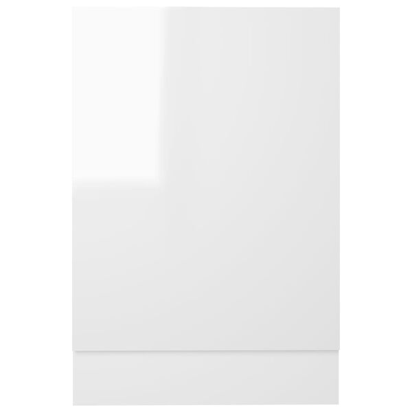 vidaXL Dishwasher Panel High gloss white Engineered Wood