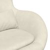 vidaXL Egg Chair with Footstool Cream 24.80 x 28.74 x 35.43 in Velvet