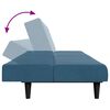 vidaXL Sofa Bed Blue Velvet (100% polyester), wood, plastic, foam Medium