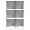 vidaXL Bookcase White Solid Pine Wood Medium Bookcase Rectangular