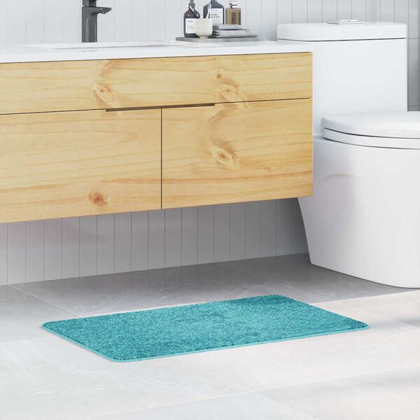 vidaXL Anti-slip Bath Mat Turquoise 19.7" x 31.5" PP