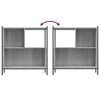vidaXL Bookcase Grey sonoma Engineered Wood, Powder-Coated Steel Medium