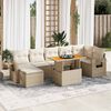 vidaXL Garden Sofa Set Beige, Cream White