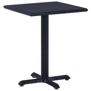 vidaXL Garden Table Black Metal, plastic wood 23.6 x 23.6 Durable