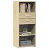 vidaXL Highboard Sonoma Oak Engineered Wood 19.7 x 16.7 x 48.8 in