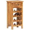 vidaXL Wine Cabinet 15.7"x11.8"x31.5" Solid Acacia Wood