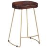 vidaXL Bar Chair Set of 2 Walnut brown and brass
