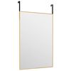 vidaXL Door Mirror Gold Aluminum, glass Regular Adjustable Door Mirror