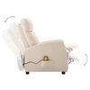 vidaXL Electric Massage Recliner Cream
