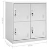 vidaXL Locker Cabinet Set of 5 Light Grey Steel Medium Locker Cabinet