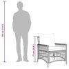 vidaXL Garden Chair Gray 60 x 70 x 78cm poly rattan