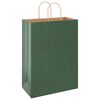 vidaXL Paper Bags 250 pcs with Handles Green 12.6x6.7x17.3"