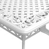 vidaXL Garden Dining Set White Cast aluminum 5 Piece Set