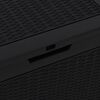 vidaXL Garden Storage Box Black Polypropylene 31.2 Gallon capacity