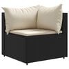 vidaXL Patio Lounge Set Black & Cream