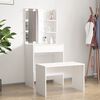 vidaXL Dressing Table Set With LED White Engineered wood, acrylic Medium