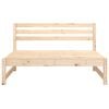 vidaXL Garden Middle Sofa Natural Solid Pine Wood Medium Modular