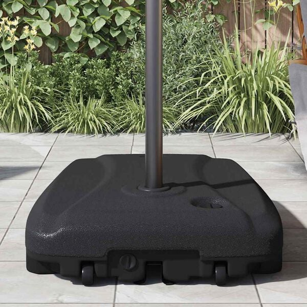 vidaXL Umbrella Base Black Plastic Standard Umbrella Base Rectangular